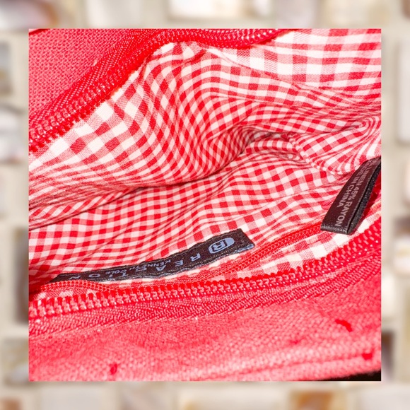 Red Y2K Purse ⚡️ Embroidered with Mother of Pearl Flowers ⚡️ Shoulder Bag - Picture 5 of 6